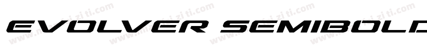 Evolver Semibold Italic字体转换